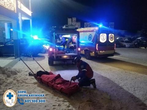 Dramatyczny wypadek na stoku w Krynicy. Narciarze zderzyli się podczas zjazdu 