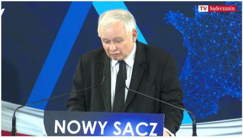 Jarosław Kaczyński w  Nowym Sączu