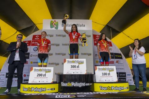Magda Polańska idzie jak burza. W żółtej koszulce liderki, wygrała trzy etapy Tour de Pologne Junior